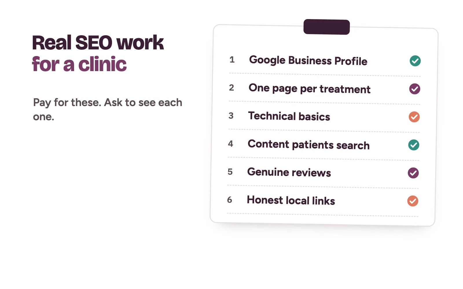 Checklist of SEO services in Nigeria a clinic should pay for, from Google profile to local links