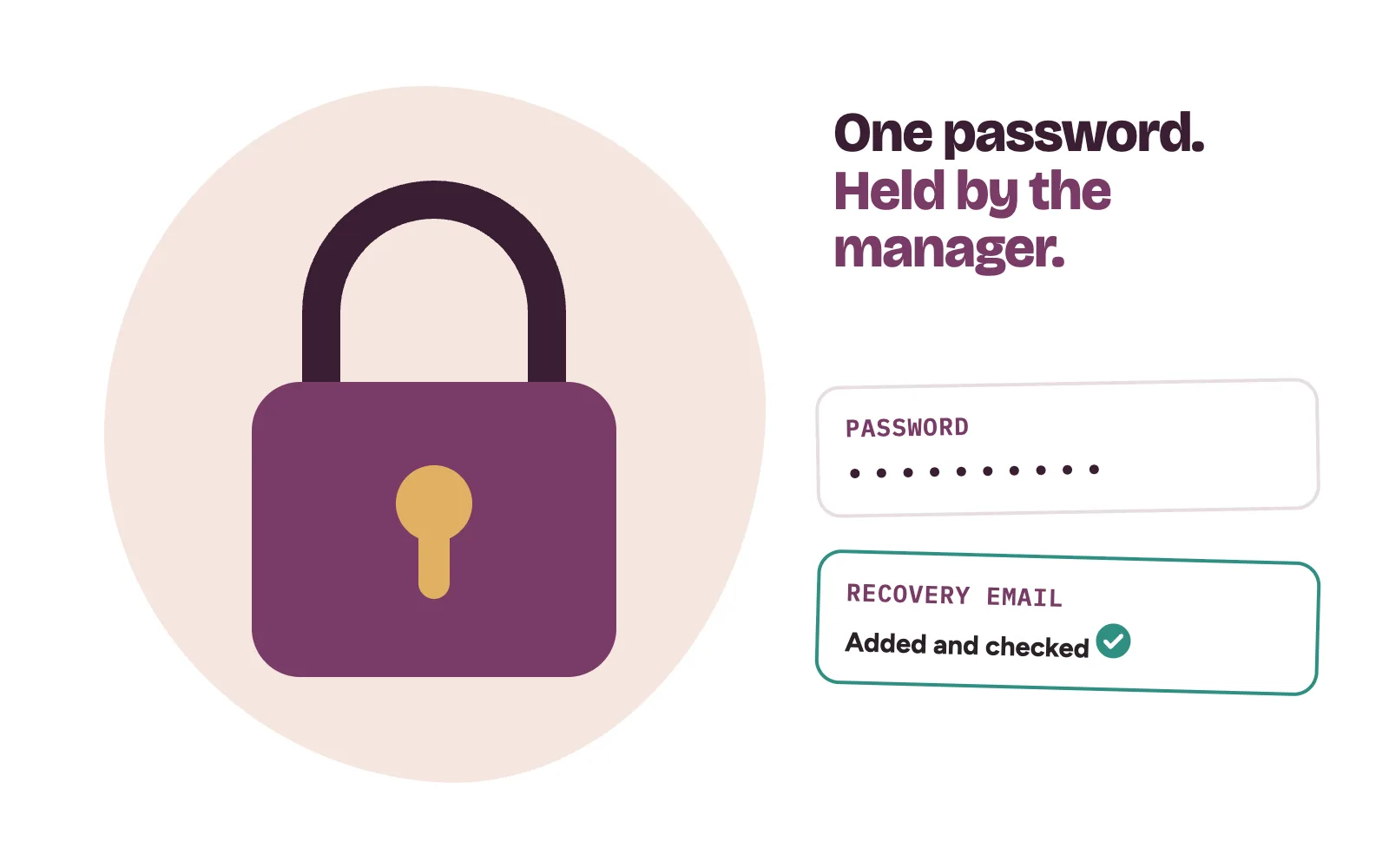 Clinic manager turning on two-step verification with a password and recovery email on the clinic phone
