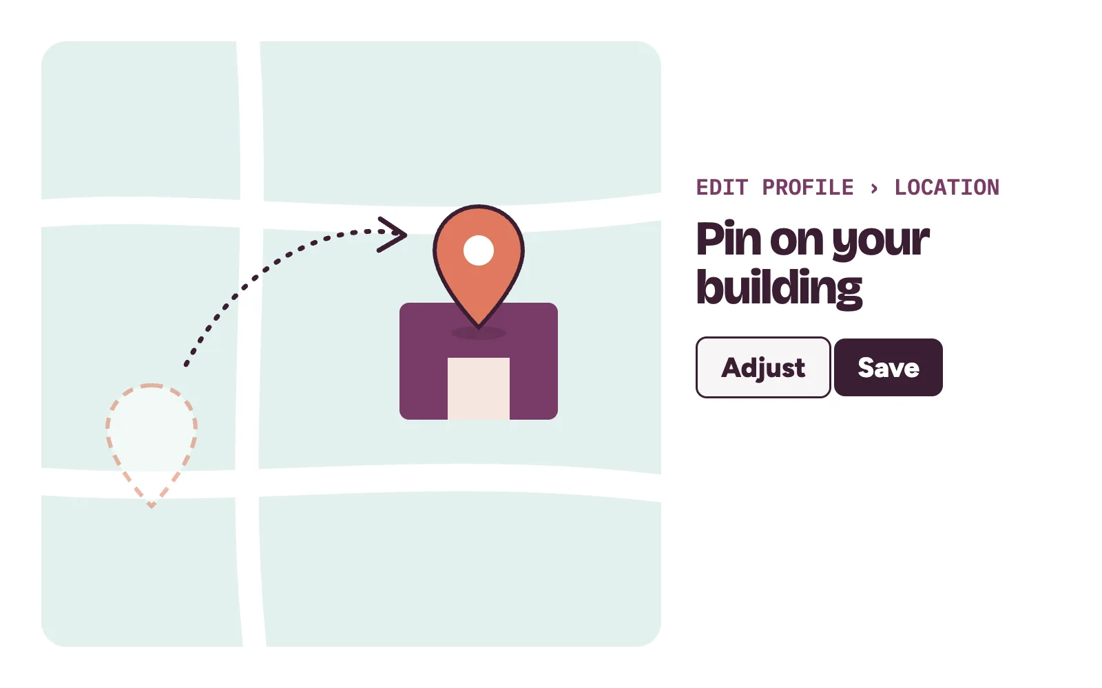 Map pin being moved from the wrong street onto the clinic’s building on Google Maps