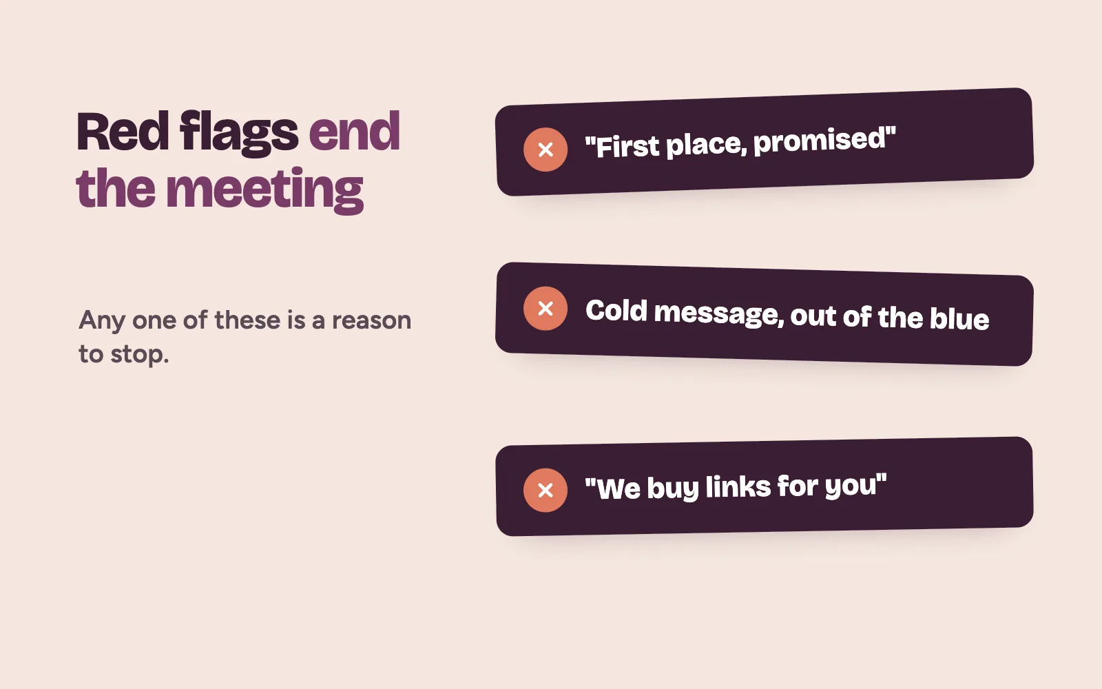 Red flags when hiring an SEO company in Nigeria: promised first place, cold messages and bought links